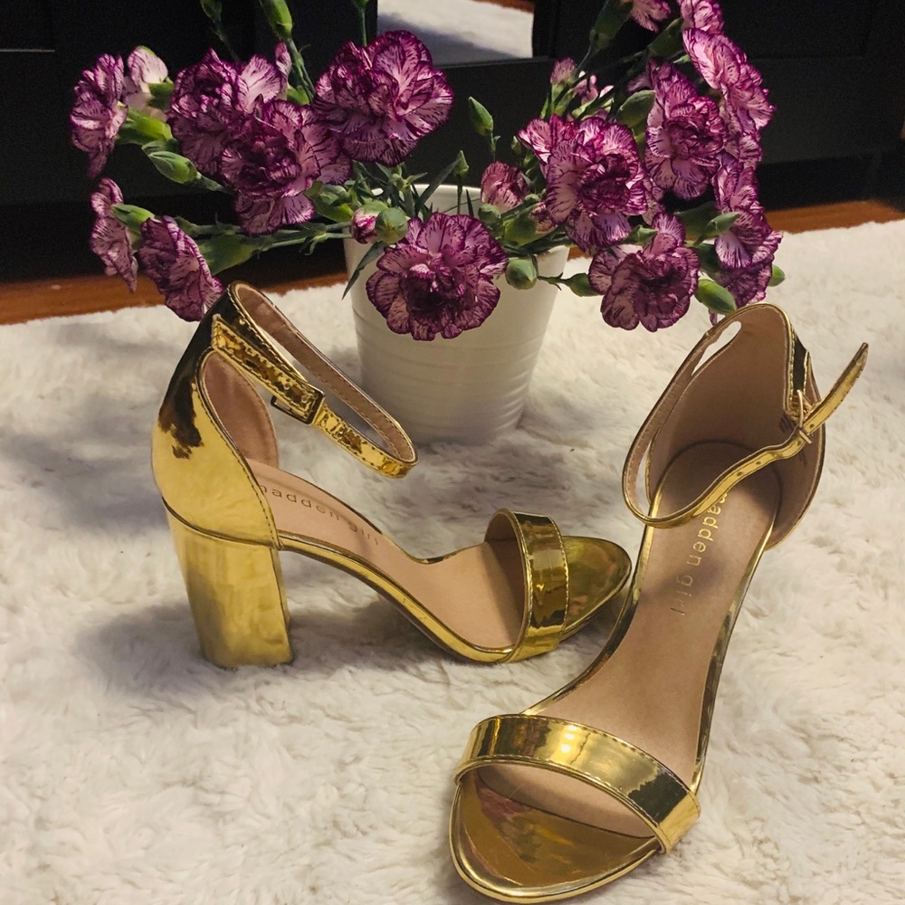 Gold Scrappy sandals heel girl Madden